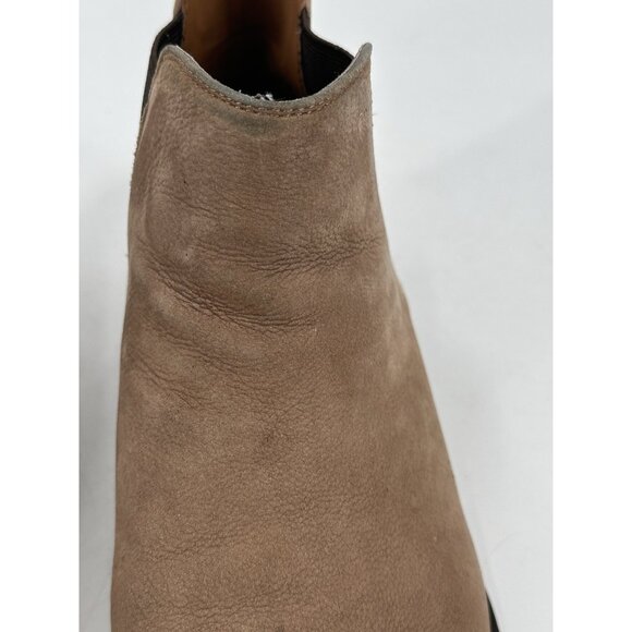 Aldo Men's Chelsea Suede Short Boots Booties Pull On Dark Tan Brown Sz 8 - Picture 4 of 13